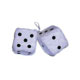 www.meintranssport.de - FUZZY DICE 6CM WEIß