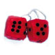 www.meintranssport.de - FUZZY DICE 6CM ROT