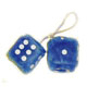 www.meintranssport.de - FUZZY DICE 6CM BLAU