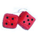 www.meintranssport.de - FUZZY DICE 9CM ROT